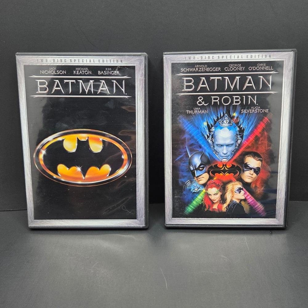 Warner Bros Batman & Batman and Robin DVD Set 2-Disc Special Editions Widescreen